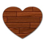 Seamless Wooden Planks Brown Wooden Background Heart Mousepad