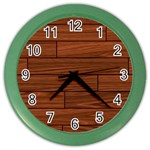 Seamless Wooden Planks Brown Wooden Background Color Wall Clock