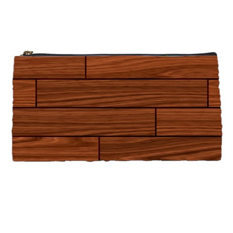 Seamless Wooden Planks Brown Wooden Background Pencil Case from ArtsNow.com Front