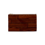 Seamless Wooden Planks Brown Wooden Background Cosmetic Bag (Small)