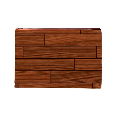 Seamless Wooden Planks Brown Wooden Background Cosmetic Bag (Large) from ArtsNow.com Front