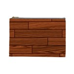 Seamless Wooden Planks Brown Wooden Background Cosmetic Bag (Large)