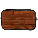 Seamless Wooden Planks Brown Wooden Background Toiletries Bag (One Side)