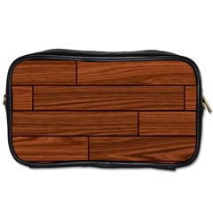 Seamless Wooden Planks Brown Wooden Background Toiletries Bag (Two Sides) from ArtsNow.com Front