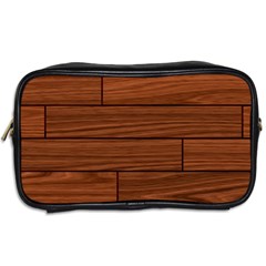 Seamless Wooden Planks Brown Wooden Background Toiletries Bag (Two Sides) from ArtsNow.com Back