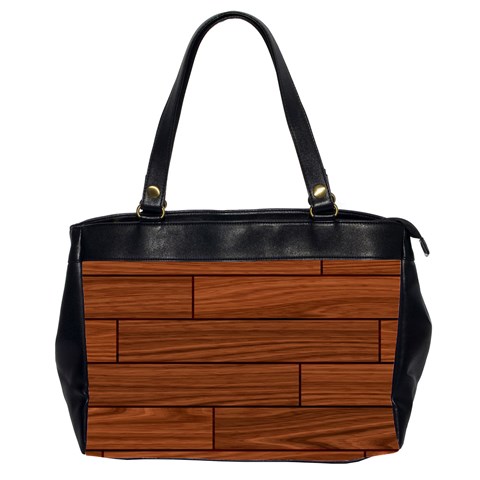 Seamless Wooden Planks Brown Wooden Background Oversize Office Handbag (2 Sides) from ArtsNow.com Front