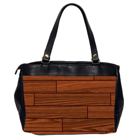 Seamless Wooden Planks Brown Wooden Background Oversize Office Handbag (2 Sides) from ArtsNow.com Back