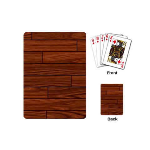 Seamless Wooden Planks Brown Wooden Background Playing Cards Single Design (Mini) from ArtsNow.com Back