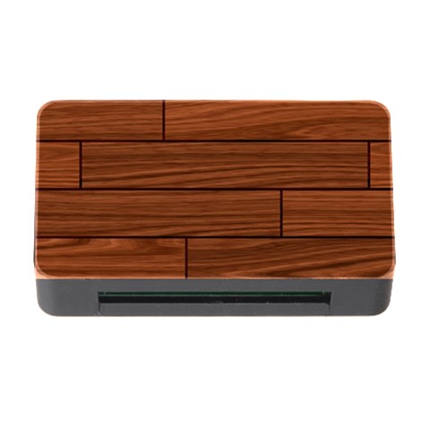 Seamless Wooden Planks Brown Wooden Background Memory Card Reader with CF from ArtsNow.com Front