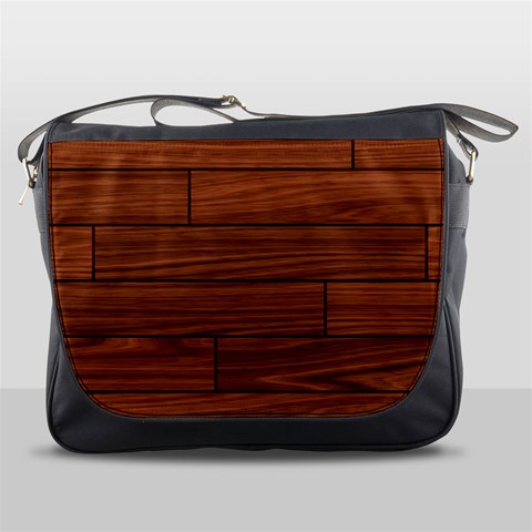 Seamless Wooden Planks Brown Wooden Background Messenger Bag from ArtsNow.com Front