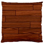 Seamless Wooden Planks Brown Wooden Background Large Cushion Case (One Side)