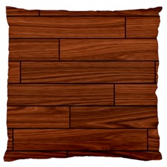 Seamless Wooden Planks Brown Wooden Background Large Cushion Case (Two Sides) from ArtsNow.com Front