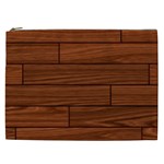 Seamless Wooden Planks Brown Wooden Background Cosmetic Bag (XXL)