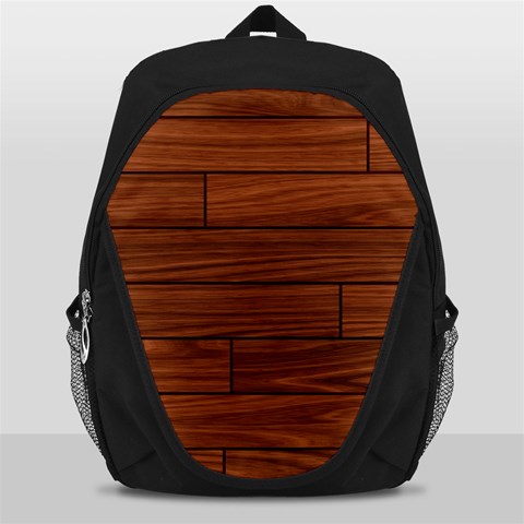 Seamless Wooden Planks Brown Wooden Background Backpack Bag from ArtsNow.com Front