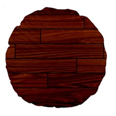 Seamless Wooden Planks Brown Wooden Background Large 18  Premium Round Cushions from ArtsNow.com Front