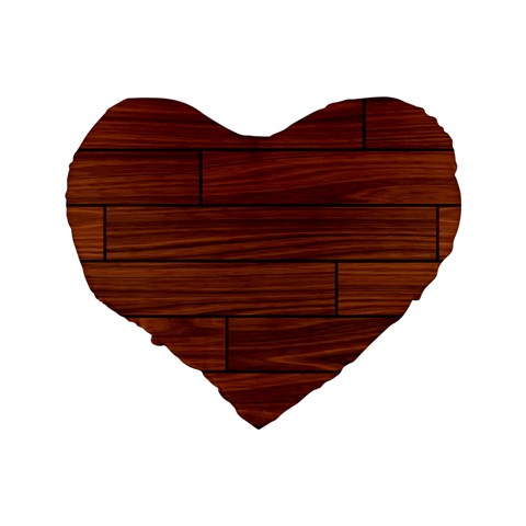 Seamless Wooden Planks Brown Wooden Background Standard 16  Premium Heart Shape Cushions from ArtsNow.com Back