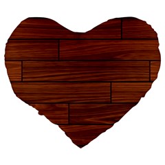 Seamless Wooden Planks Brown Wooden Background Large 19  Premium Heart Shape Cushions from ArtsNow.com Back