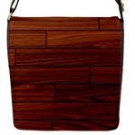 Seamless Wooden Planks Brown Wooden Background Flap Closure Messenger Bag (S)