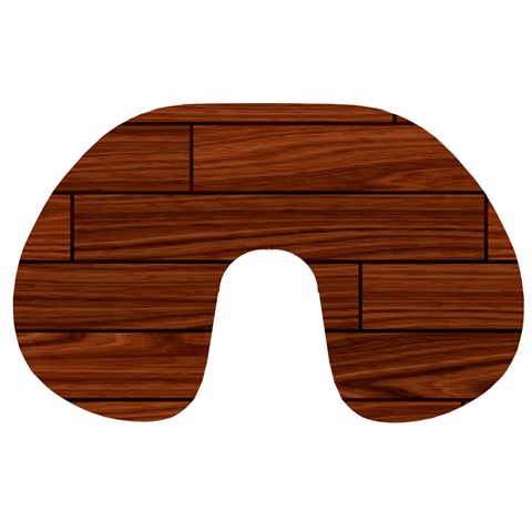 Seamless Wooden Planks Brown Wooden Background Travel Neck Pillow from ArtsNow.com Back