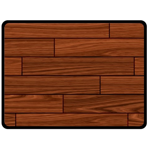 Seamless Wooden Planks Brown Wooden Background Two Sides Fleece Blanket (Large) from ArtsNow.com 80 x60  Blanket Front