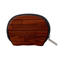 Seamless Wooden Planks Brown Wooden Background Accessory Pouch (Small) from ArtsNow.com Back