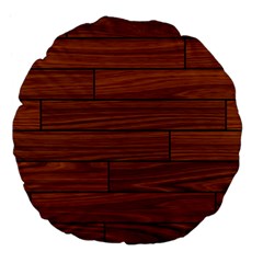 Seamless Wooden Planks Brown Wooden Background Large 18  Premium Flano Round Cushions from ArtsNow.com Front