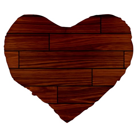 Seamless Wooden Planks Brown Wooden Background Large 19  Premium Flano Heart Shape Cushions from ArtsNow.com Back