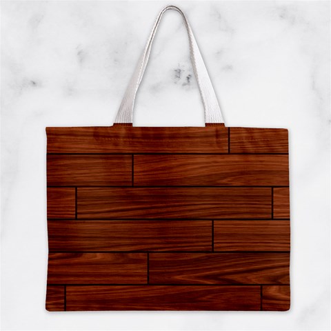 Seamless Wooden Planks Brown Wooden Background Zipper Mini Tote Bag from ArtsNow.com Back