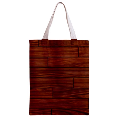 Seamless Wooden Planks Brown Wooden Background Zipper Classic Tote Bag from ArtsNow.com Front