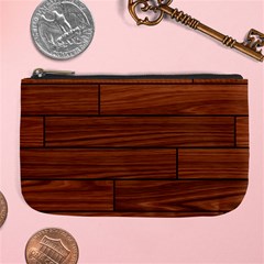 Seamless Wooden Planks Brown Wooden Background Large Coin Purse from ArtsNow.com Front