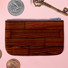 Seamless Wooden Planks Brown Wooden Background Large Coin Purse from ArtsNow.com Back