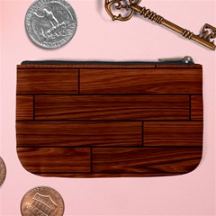 Seamless Wooden Planks Brown Wooden Background Large Coin Purse from ArtsNow.com Back