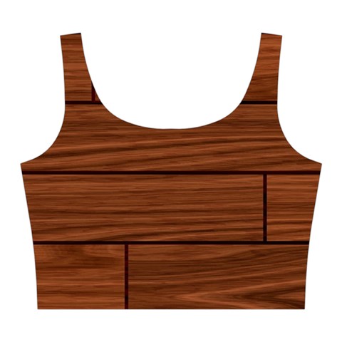 Seamless Wooden Planks Brown Wooden Background Midi Sleeveless Dress from ArtsNow.com Top Front