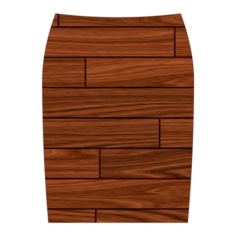 Seamless Wooden Planks Brown Wooden Background Midi Wrap Pencil Skirt from ArtsNow.com Back