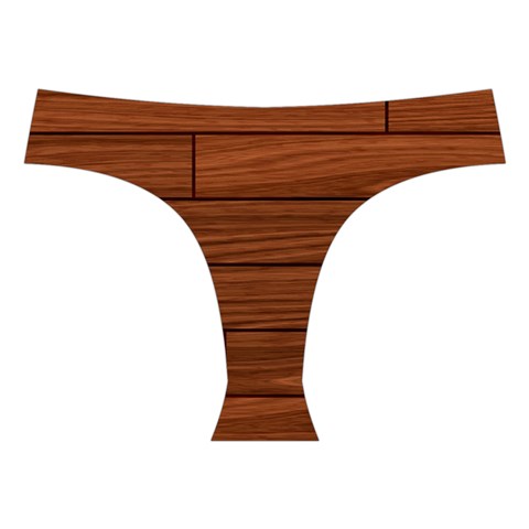 Seamless Wooden Planks Brown Wooden Background Cross Back Hipster Bikini Set from ArtsNow.com Front Under