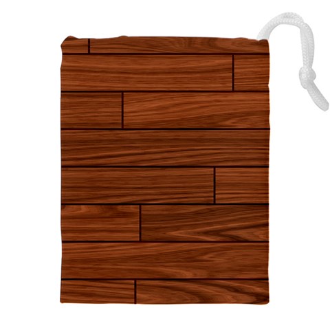 Seamless Wooden Planks Brown Wooden Background Drawstring Pouch (4XL) from ArtsNow.com Front