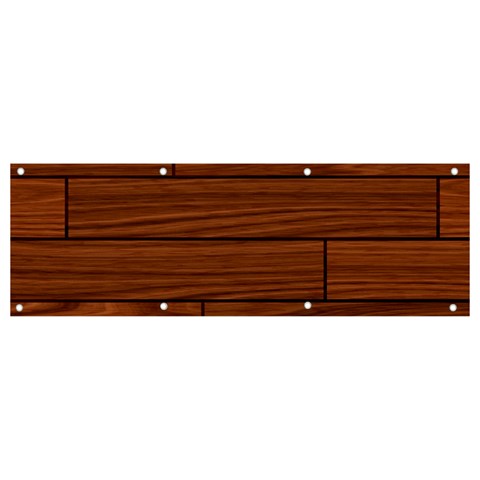 Seamless Wooden Planks Brown Wooden Background Banner and Sign 9  x 3  from ArtsNow.com Front