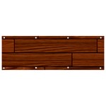 Seamless Wooden Planks Brown Wooden Background Banner and Sign 9  x 3 