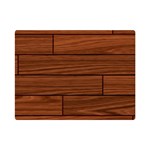 Seamless Wooden Planks Brown Wooden Background Premium Plush Fleece Blanket (Mini)