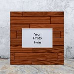 Seamless Wooden Planks Brown Wooden Background White Box Photo Frame 4  x 6 