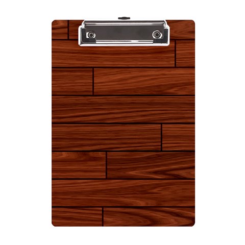 Seamless Wooden Planks Brown Wooden Background A5 Acrylic Clipboard from ArtsNow.com Front