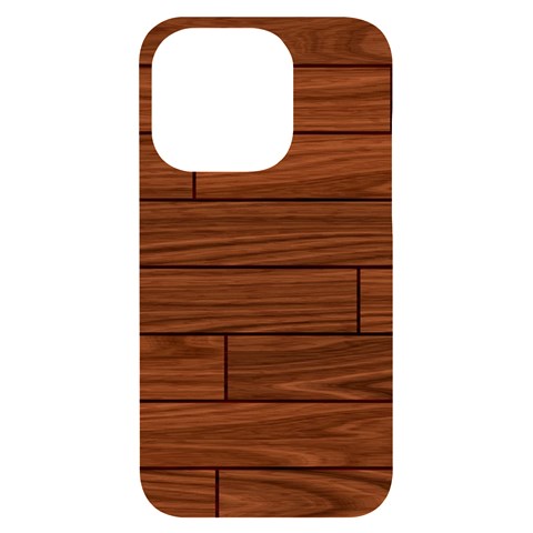 Seamless Wooden Planks Brown Wooden Background iPhone 14 Pro Black UV Print Case from ArtsNow.com Front