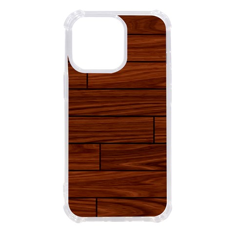 Seamless Wooden Planks Brown Wooden Background iPhone 13 Pro TPU UV Print Case from ArtsNow.com Front