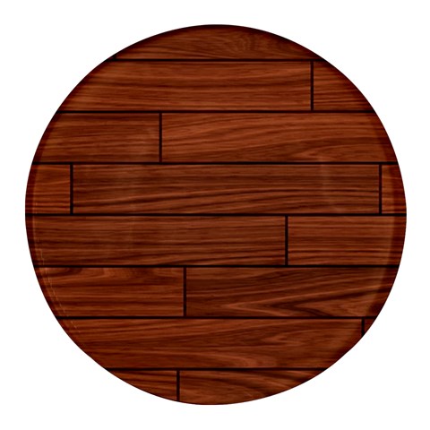 Seamless Wooden Planks Brown Wooden Background Round Glass Fridge Magnet (4 pack) from ArtsNow.com Front