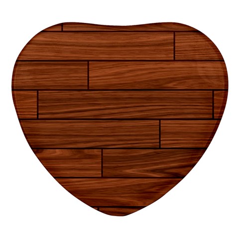 Seamless Wooden Planks Brown Wooden Background Heart Glass Fridge Magnet (4 pack) from ArtsNow.com Front