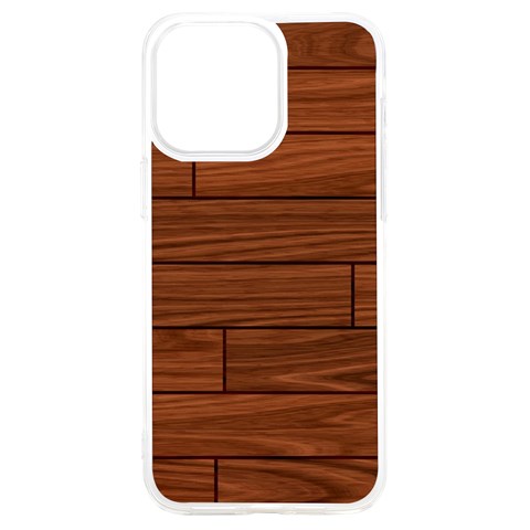 Seamless Wooden Planks Brown Wooden Background iPhone 15 Plus TPU UV Print Case from ArtsNow.com Front