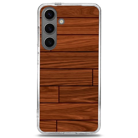 Seamless Wooden Planks Brown Wooden Background Samsung Galaxy S24 6.2 Inch TPU UV Case from ArtsNow.com Front