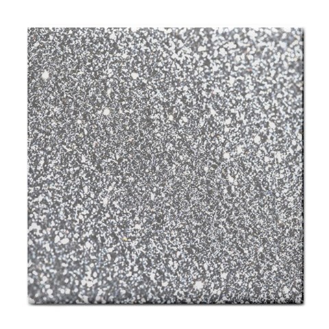 Silver Glitter Texture, Light Creative Background Tile Coaster from ArtsNow.com Front