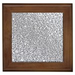 Silver Glitter Texture, Light Creative Background Framed Tile