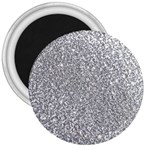 Silver Glitter Texture, Light Creative Background 3  Magnets